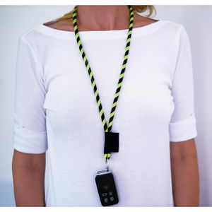 Produktbild für Schlüsselband Webbomb Tubular, neongrün/schwarz