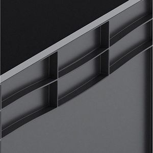 Produktbild für Eurobox AUER ESD EG 86/42 HG, schwarz, 172 Liter