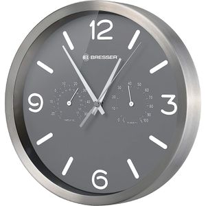 Produktbild für Wanduhr Bresser MyTime ND, Edelstahl, analog, Funkuhr