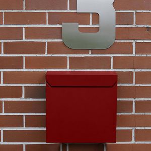 Produktbild für Briefkasten SafePost ScanPro 800 RAL3002, rot, aus Stahl