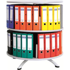 Produktbild für Ordnerdrehsäule G-Office TFR.2, lichtgrau, 2 Etagen