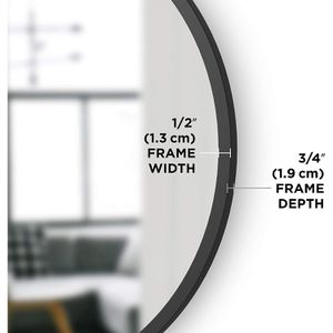 Produktbild für Wandspiegel Umbra Hub 1008243-040, rund