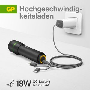 Produktbild für Ladekabel GP Batteries GPCBCY1NGYUSB313, grau, 1m
