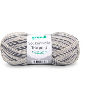 Produktbild für Häkelgarn Gründl 6229-03, Sockenwolle Trio print, beige mix