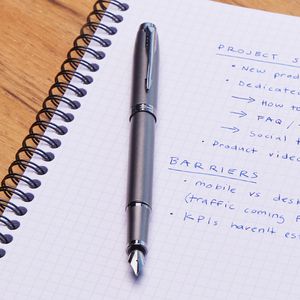 Produktbild für Füller Parker IM Monochrome Titanium PVD, Feder M