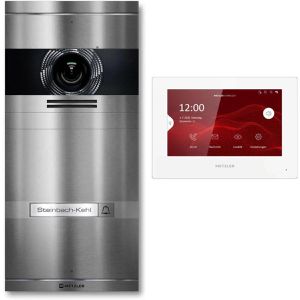 Türsprechanlage Metzler VDM10 2.0 silber, mit Monitor, LAN