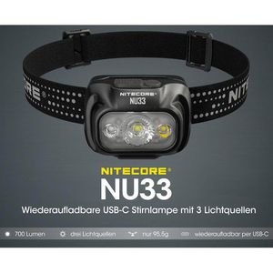 Produktbild für Stirnlampe Nitecore NU33 LED, wiederaufladbar