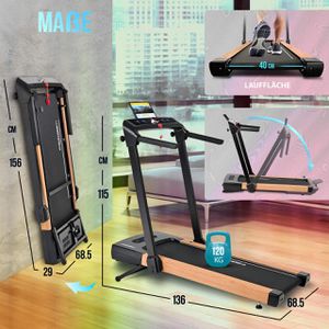 Produktbild für Walking-Pad Christopeit 2 in 1S, mit Handlauf &amp; Steigung