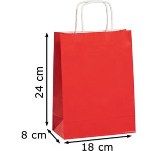 Produktbild für Papiertüten Mailmedia rot