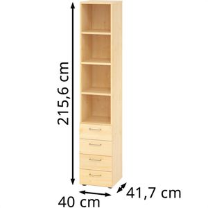 Produktbild für Kombischrank Hammerbacher Serie 9 Advanced, ahorn