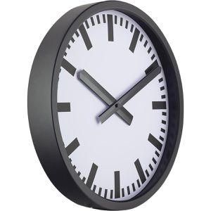 Produktbild für Wanduhr Eurotime 59540-05, Aluminium, analog, Funkuhr