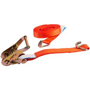 Produktbild für Spanngurt Sandax orange, mit Haken &amp; Ratsche