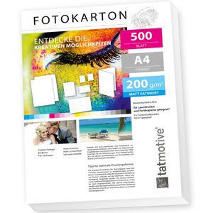 Fotopapier tatmotive Fotokarton FA4200M500, für Farblaser, A4