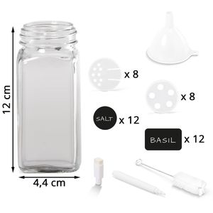 Produktbild für Gewürzgläser Metaltex aus Glas, mit Edelstahldeckel