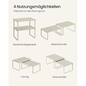 Produktbild für Küchenregal Songmics KCS002K01, beige, 2er Set