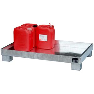 Auffangwanne BAUER AW 60-3, aus verzinktem Stahl