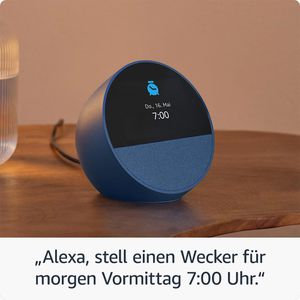 Produktbild für Wecker Amazon Echo Spot 2024 weiß, digital