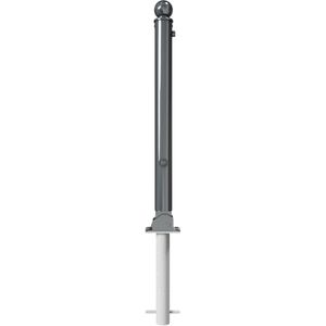Produktbild für Absperrpfosten Schake 474FUHB, grau, aus Metall