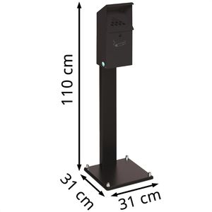 Produktbild für Aschenbecher VAR WH41, 12084, für Outdoor, mit Dach