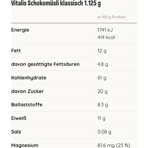 Produktbild für Müsli Dr.Oetker Vitalis Schokomüsli Klassisch