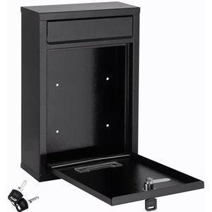 Produktbild für Briefkasten Monzana 105260, schwarz, aus Stahl