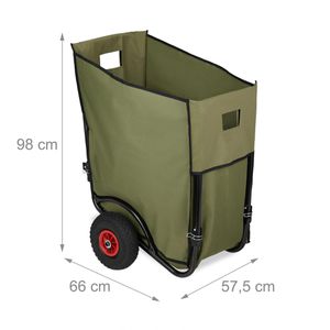 Produktbild für Gartenwagen Relaxdays 10029545, 160 Liter, bis 45 kg