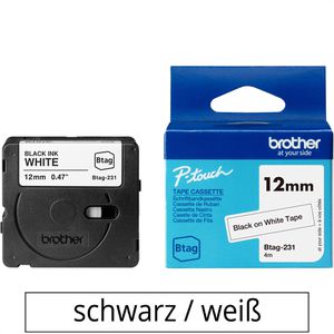 Schriftband Brother Btag-231, 12mm