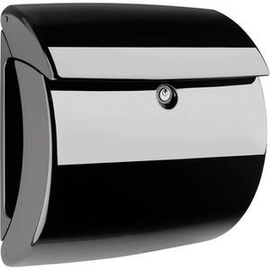 Produktbild für Briefkasten Burg-Wächter Piano 886 S, schwarz, aus Kunststoff