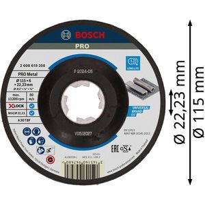 Produktbild für Schruppscheibe Bosch PRO Metal, 2608619258