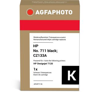Produktbild für Tinte AgfaPhoto für HP 711, CZ133A, schwarz