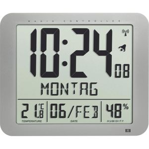 Produktbild für Wanduhr TFA 60.4516.54, Kunststoff, digital, Funkuhr