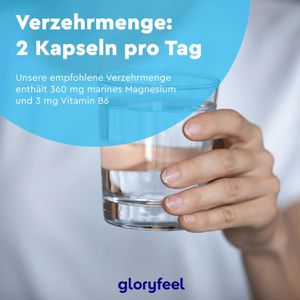 Produktbild für Magnesium gloryfeel Marine, 180 Kapseln