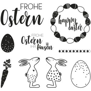 Produktbild für Motivstempel Rayher Clear Stamps Osterfreunde, aus Kunststoff
