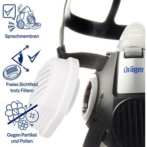 Produktbild für Atemschutzmaske Dräger Halbmaske 3300 Handwerker