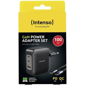 Produktbild für USB-Ladegerät Intenso GaN W100ACC + C520C, 100 Watt
