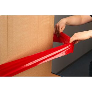 Produktbild für Dehnband dm-folien PE-Stretch rot-opak, 1200 x 100mm