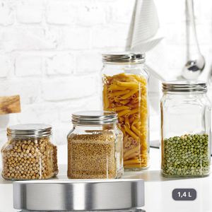 Produktbild für Vorratsglas Ritzenhoff&amp;Breker Vio mit Metalldeckel