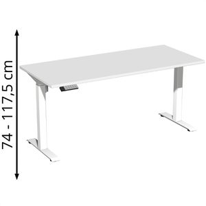 Schreibtisch Geramöbel Elevate Home, lichtgrau / weiß