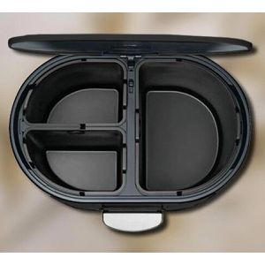 Produktbild für Mülleimer Wesco Multi Collector 3, schwarz matt