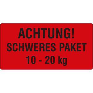 Hinweisetiketten Böttcher-AG Schweres Paket