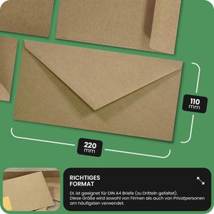 Produktbild für Briefumschläge Netuno braun, DIN lang