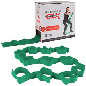 THERABAND Fitnessband Übungsband CLX, 2m, 2,1kg starker Widerstand, grün,  mit Schlaufen – Böttcher AG
