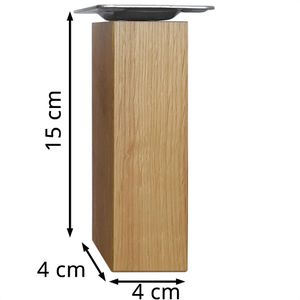 Produktbild für Möbelfuß Schildmeyer 140469, eiche, Holz
