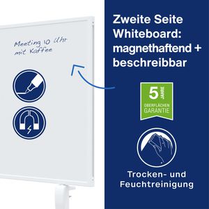 Produktbild für Tischtrennwand Magnetoplan VarioPin, 1108006, rot