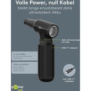Produktbild für Akku-Gebläse Goobay Staubgebläse Advanced, 77830