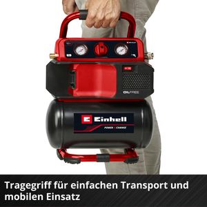 Produktbild für Kompressor Einhell TE-AC 18/75 Li OF-Solo, 69 dB(A), 18V