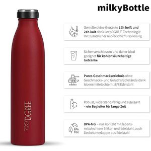 Produktbild für Thermosflasche 720DGREE milkyBottle, Edelstahl