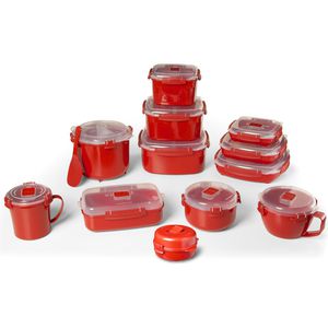 Produktbild für Mikrowellengeschirr Sistema 1109, rot, aus Kunststoff