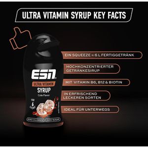 Produktbild für Sirup ESN Ultra Vitamin Syrup Cola Flavor, zuckerfrei