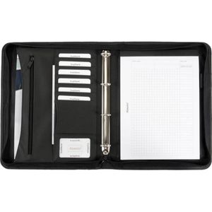 Aktenmappe A4 Mit Klemmbrett - Schwarze Schreibmappe Für Unterlagen